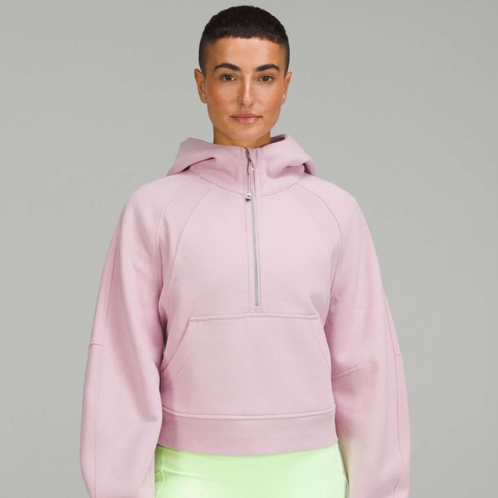 Pink peony Lululemon Scuba Half-Zip Hoodie
